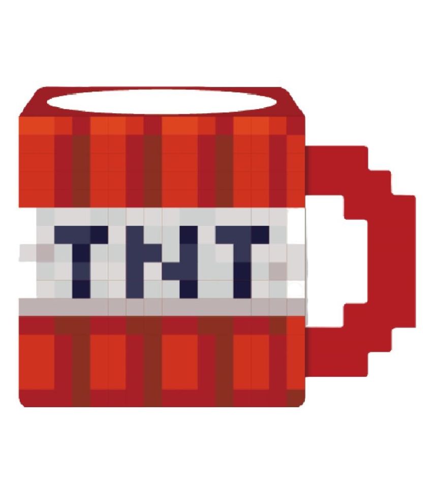 Minecraft Square TNT Ceramic Mug 470ml Red