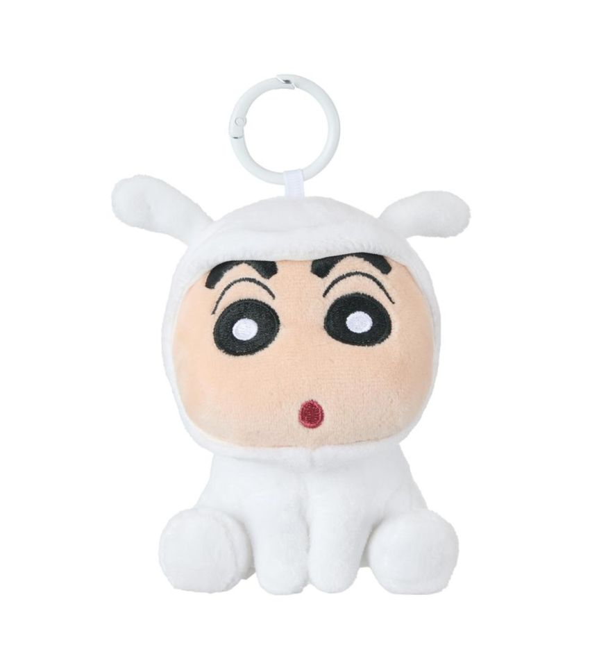 Crayon Shinchan Shinnosuke Super Shiro Costume Plush Soft Toy Pendant