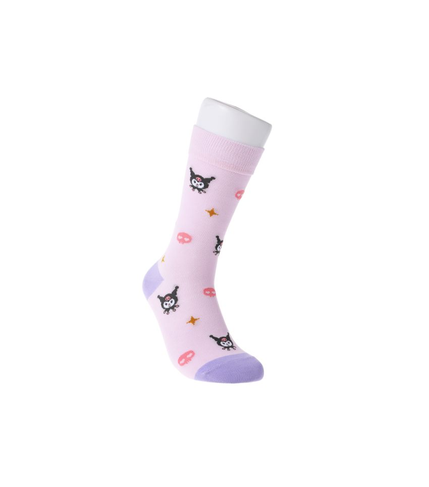 Sanrio Kuromi Full Print Crew Socks UK Size 5-7.5