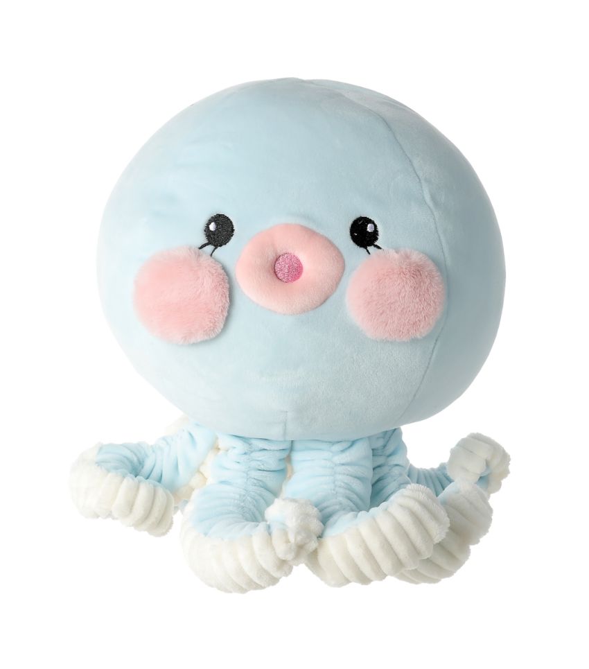 MINISO Ocean Series 9 Inch Light Blue Octopus Plush Soft Toy