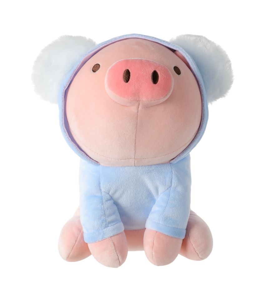 MINISO Sitting Piglet Koala Hat 10 Inch Plush Soft Toy