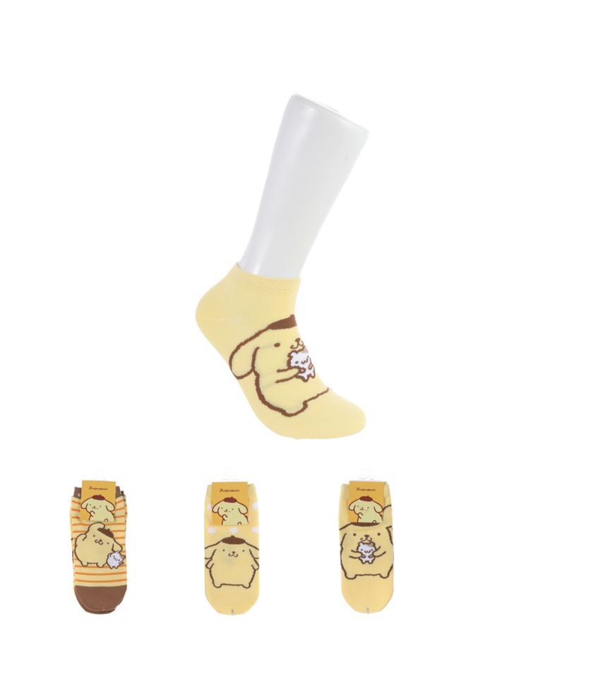 Sanrio Pompompurin 2 Pairs Women's Ankle Socks (Assorted Designs)