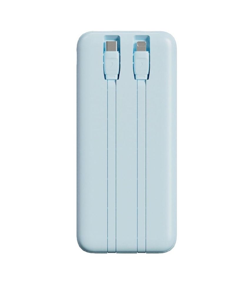 MINISO 9000mAh Blue Built In Dual Cable Power Bank