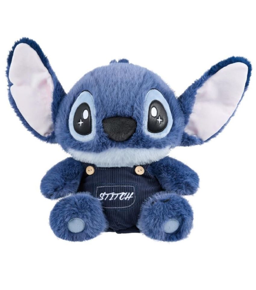 Disney Lilo & Stitch 12 Inch Stitch Sitting Dungarees Plush Soft Toy