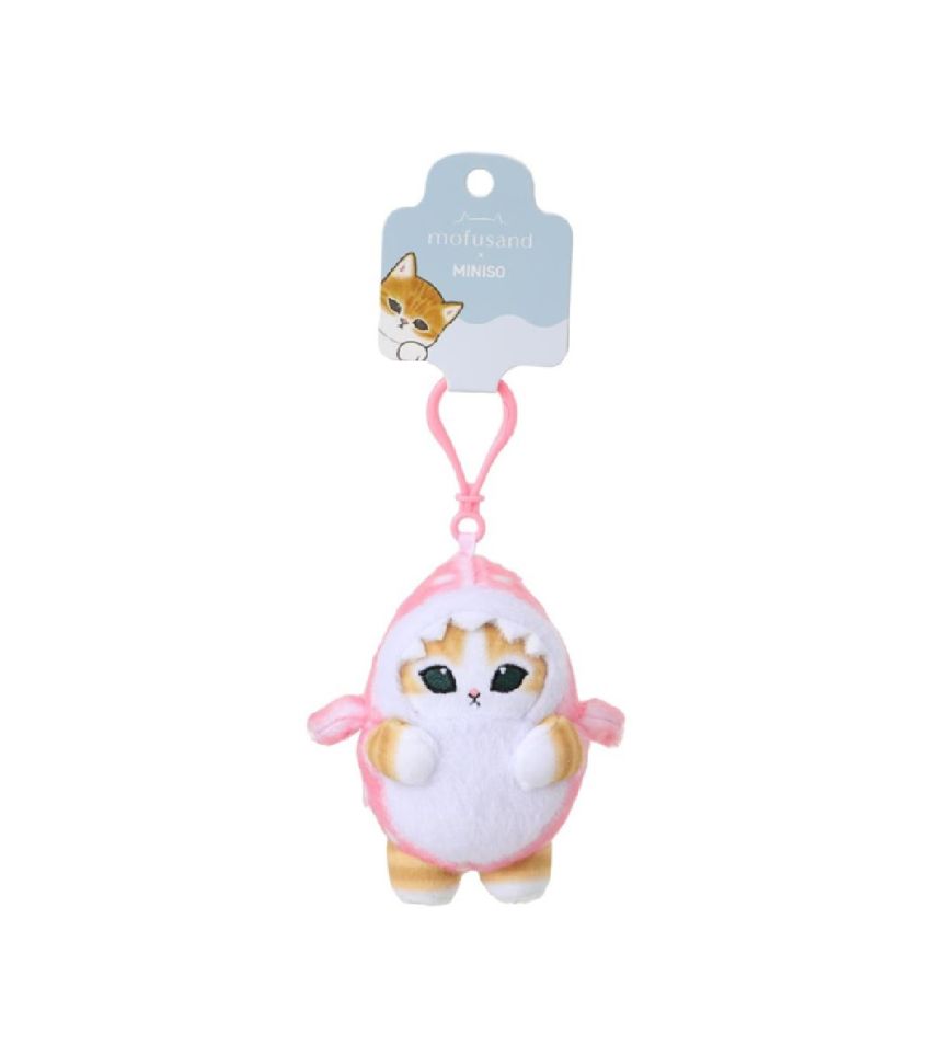 Mofusand Ice Cream Collection Pink Spot Shark Plush Pendant