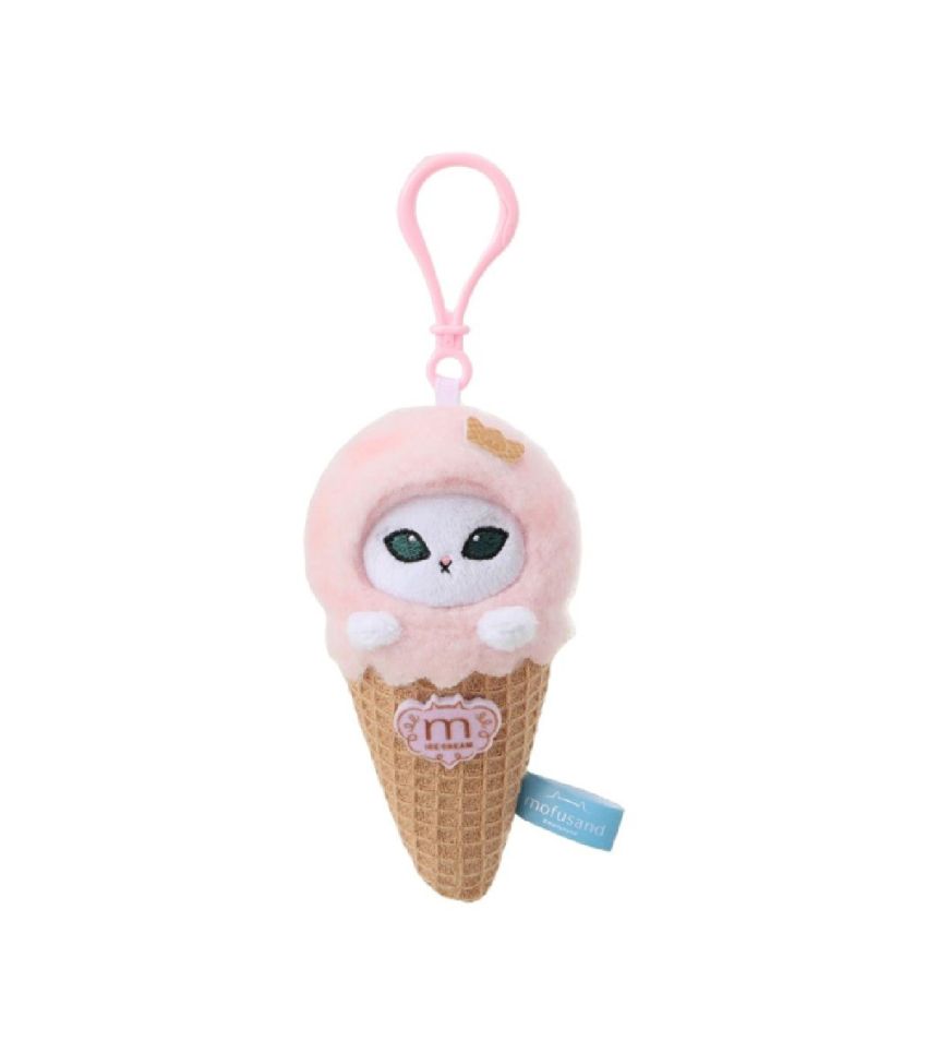 Mofusand Ice Cream Collection Pink Ice Cream Plush Pendant