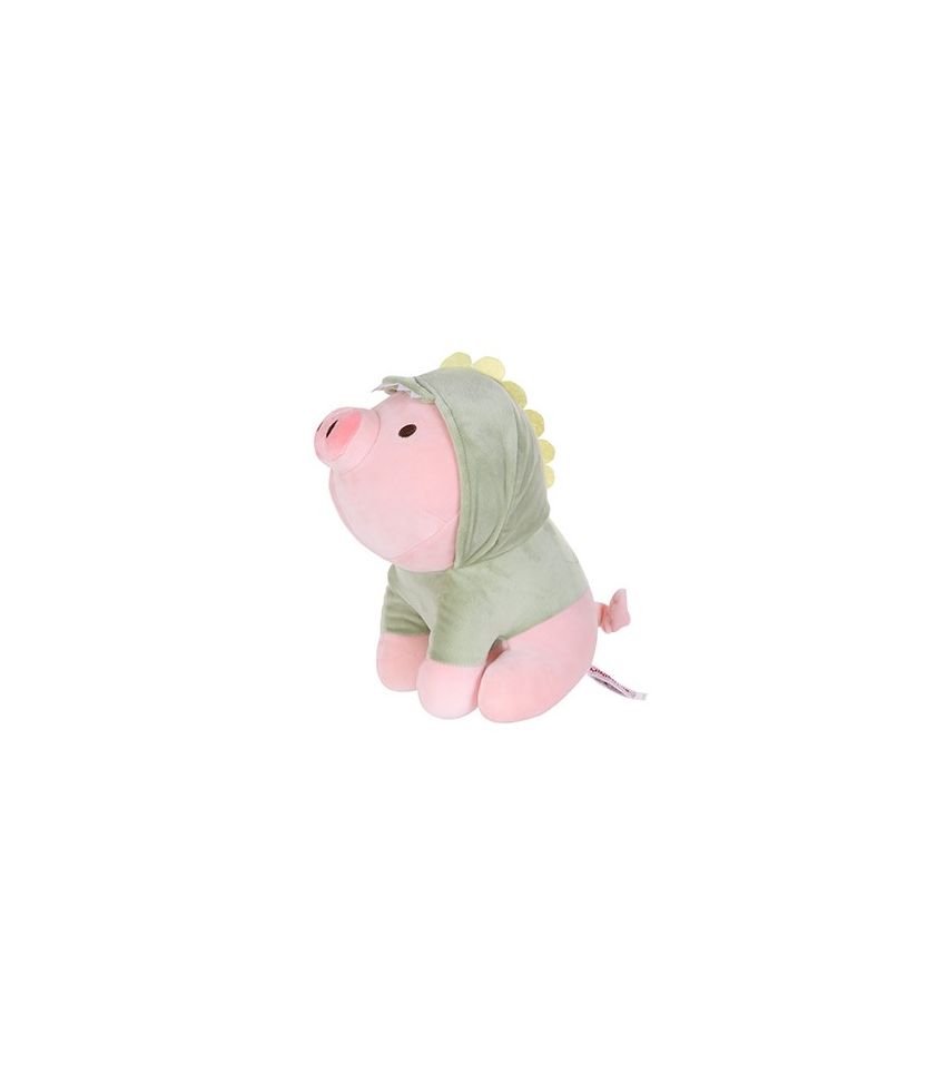 MINISO Sitting Piglet Plush Soft Toy With Dinosaur Hoodie