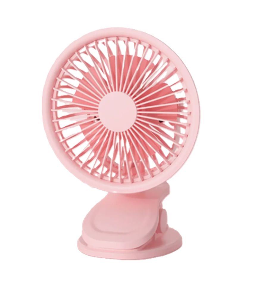 MINISO 1200mAh Pink Mini Clip On Desk Fan