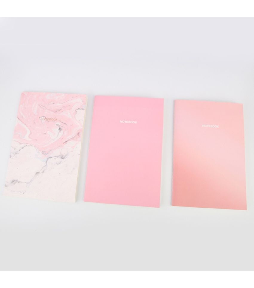 MINISO Rose Gold Series A5 32 Page Stitch Bound Notebook Set Of 3