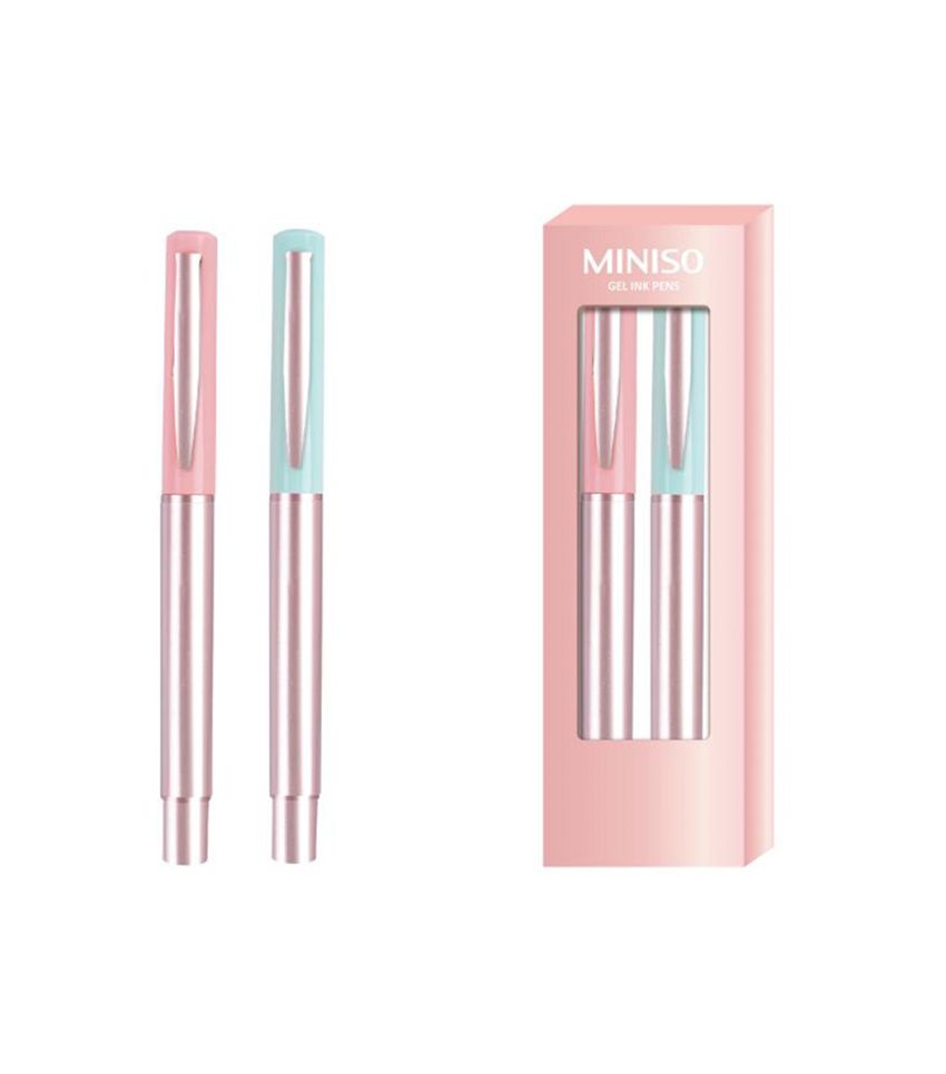 MINISO Rose Gold Gel Pen 2 Pack PDQ