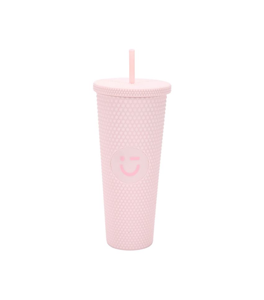 Rose Gold Series Studded Tumbler with Straw (700mL)