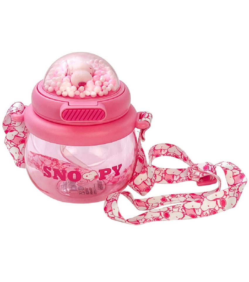 Snoopy Collection Plastic Water Bottle With Strap 