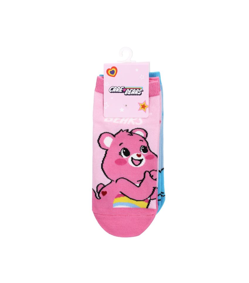 Care Bears Collection 2 Pairs Ankle Socks UK Size 5-7.5