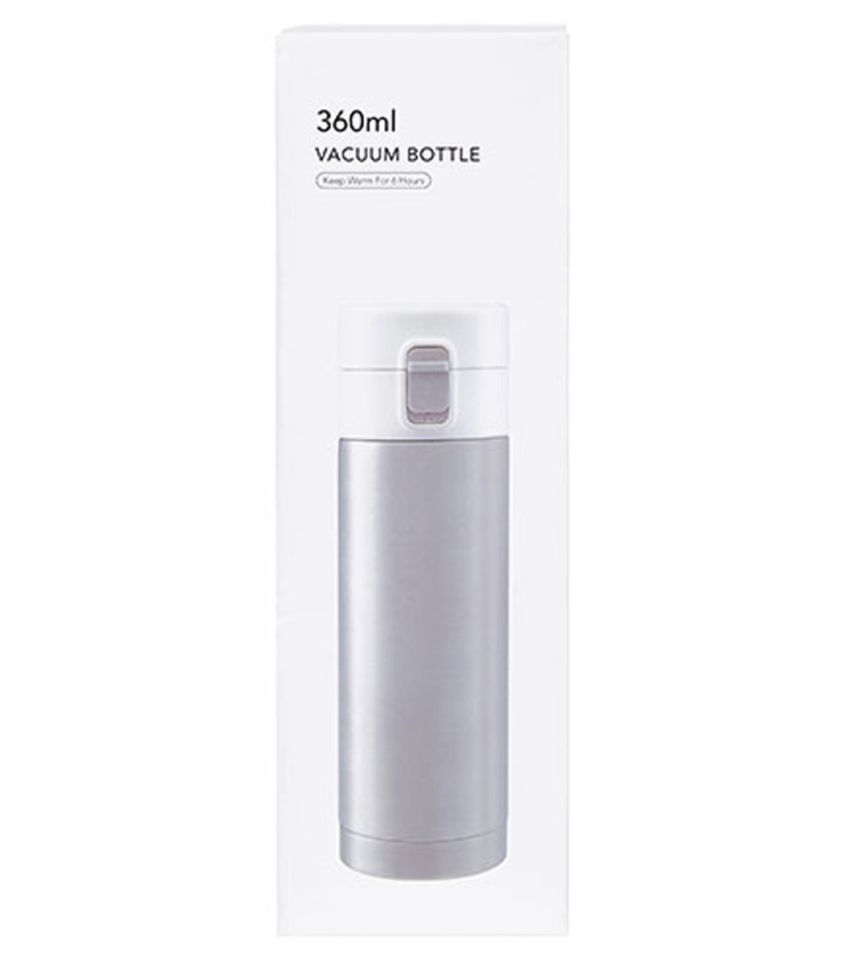 MINISO Stainless Steel Silver Vacuum Bottle
