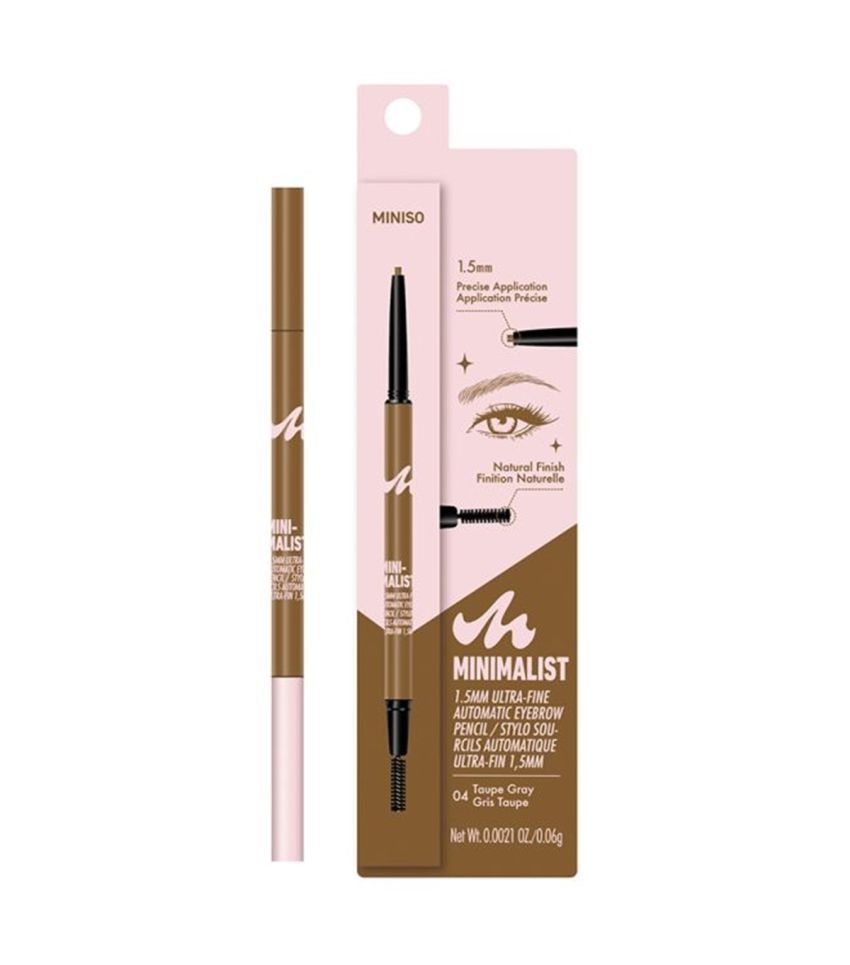 MINISO Minimalist Defined Brow Look 15mm Eyebrow Pencil Grey