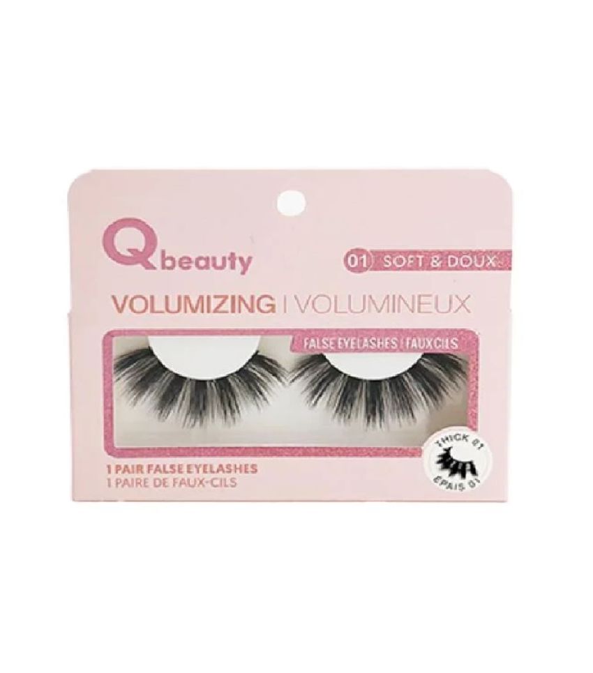 Qbeauty Volumising 1 Pair Thick False Eyelashes 01