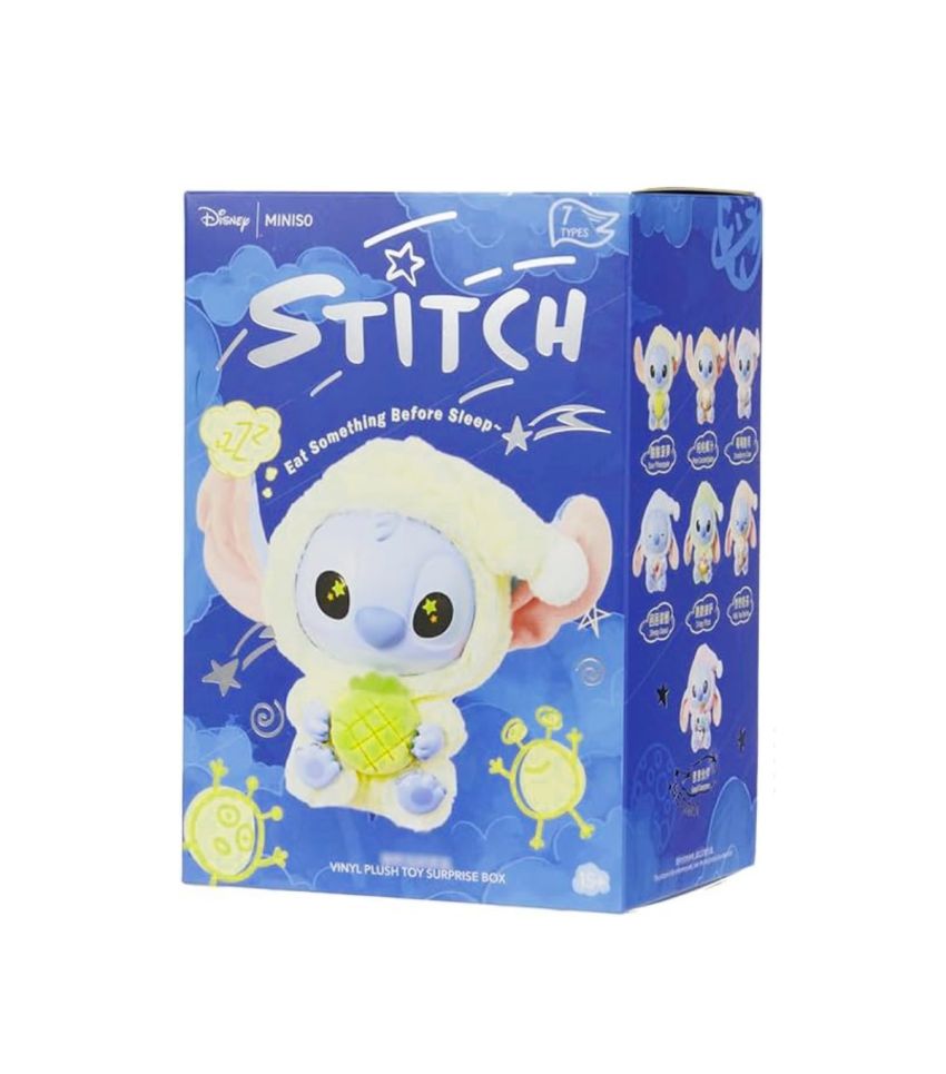 Disney Stitch Eat Something Before Sleep Collection Vinyl Face Plush Blind Box