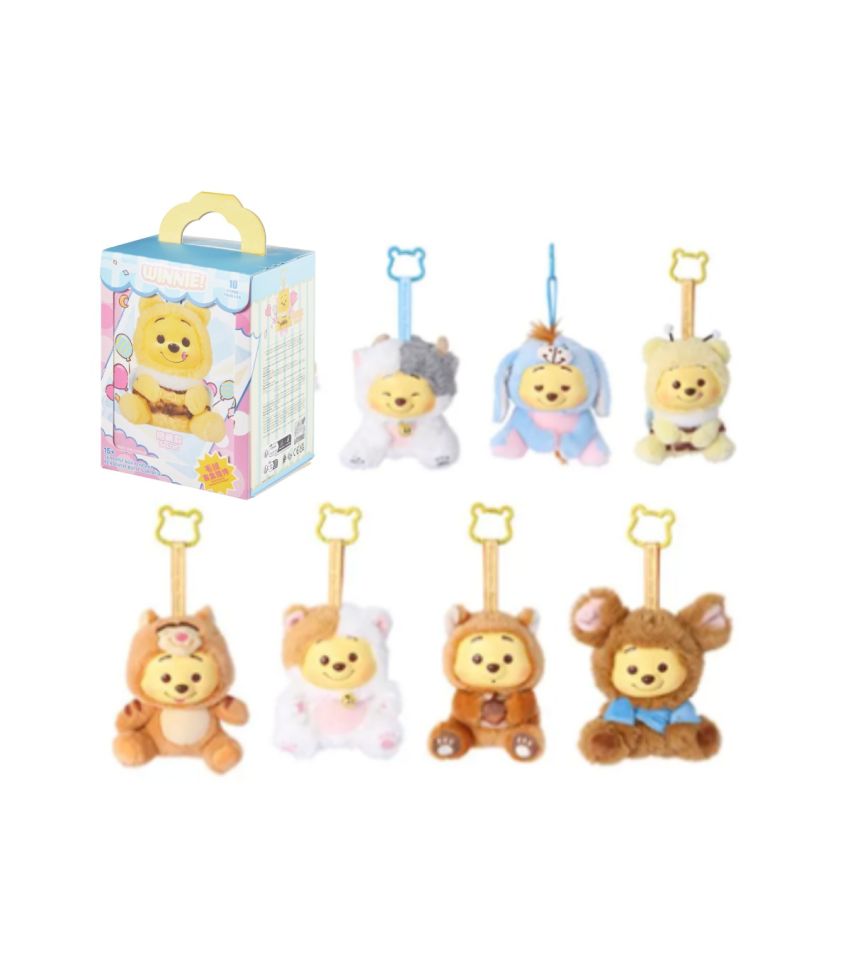 Disney Winnie The Pooh Naughty Team Vinyl Plush Pendant Surprise Blind Box