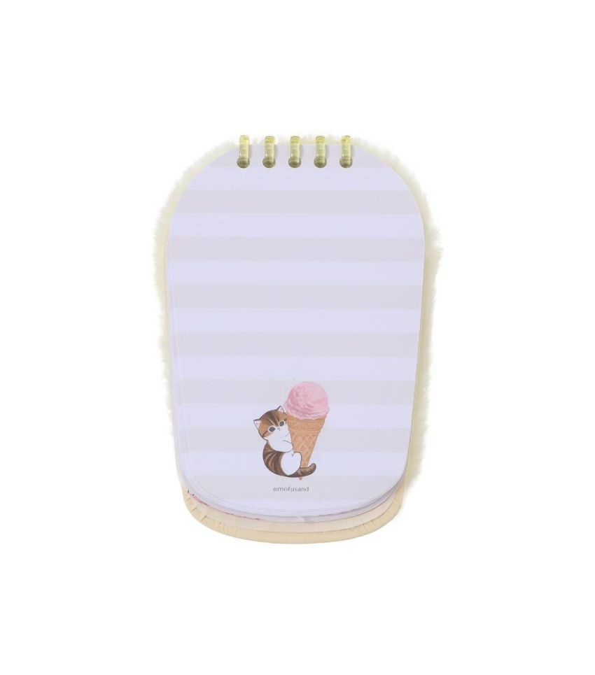 Mofusand Ice Cream Collection Yellow Plush Notebook