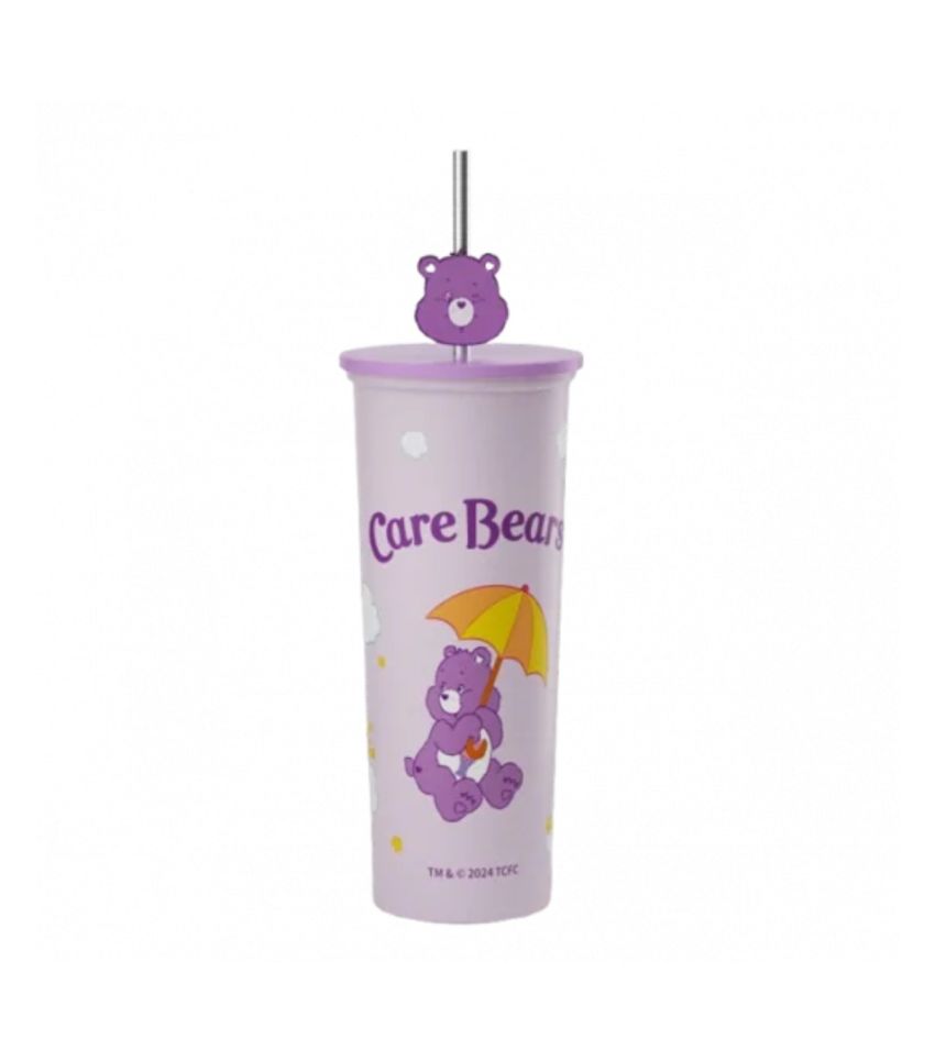 Care Bears Collection Purple Stainless Steel Tumbler with Straw 800ml