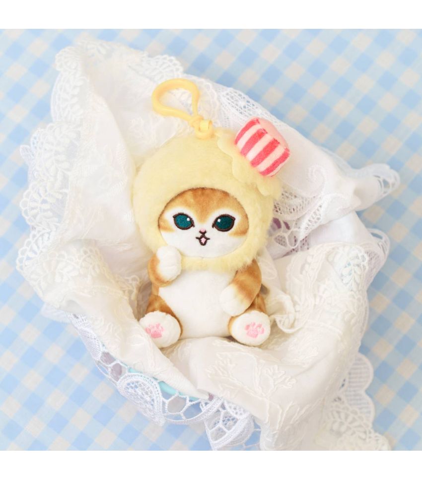Mofusand Ice Cream Collection Yellow Hat Plush Pendant