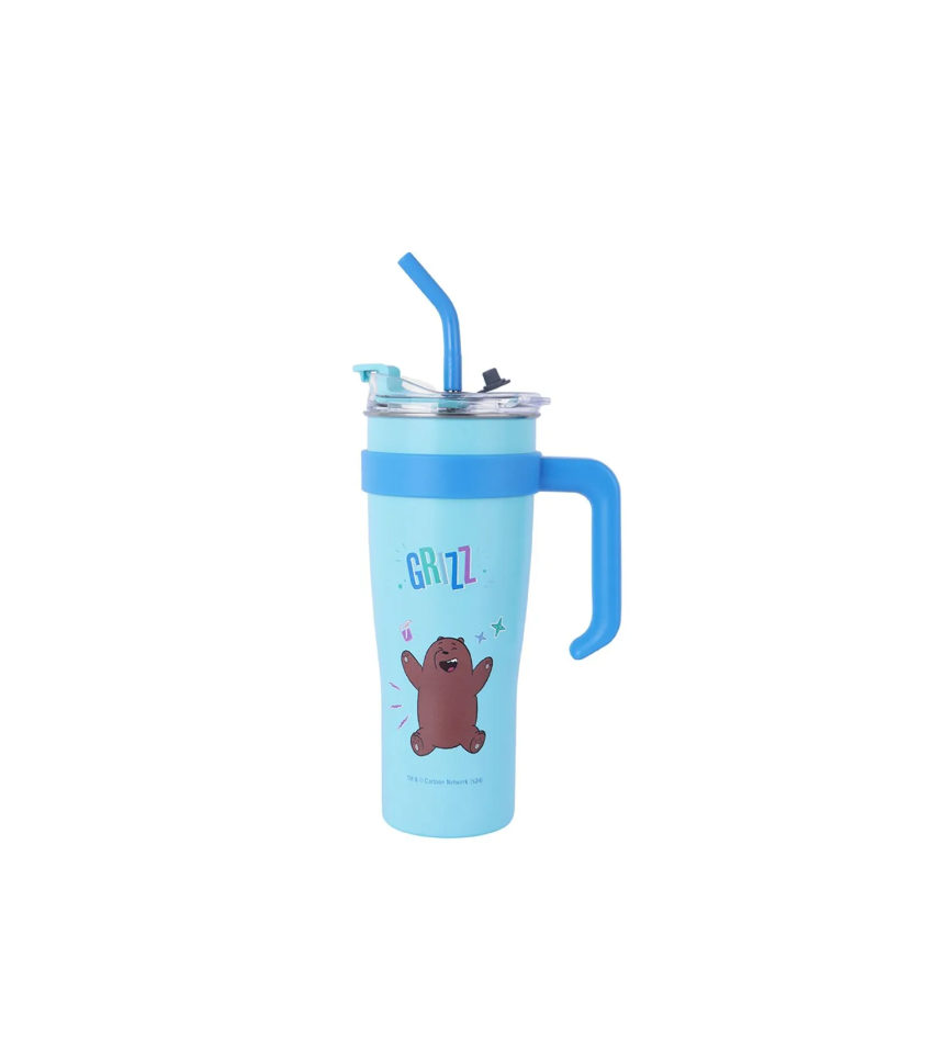We Bare Bears Grizz Seaside Music Festival Single Wall Steel Tumbler With Handle 1.6l