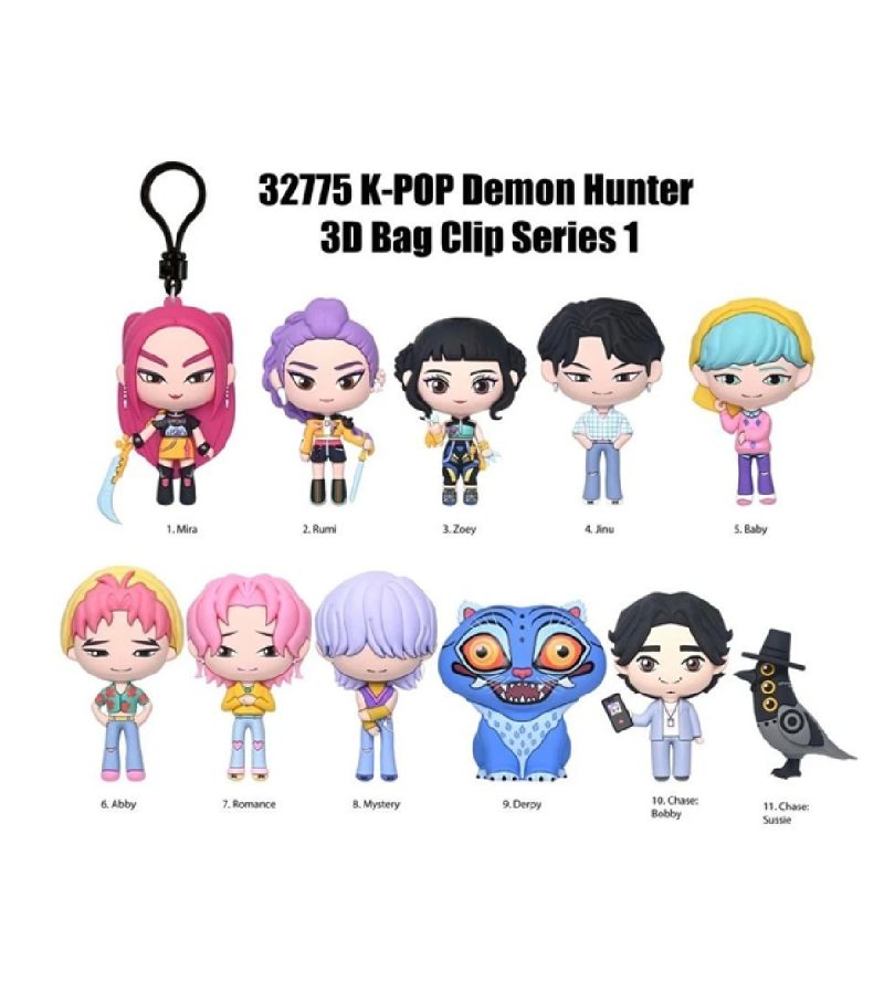 Netflix K-Pop Demon Hunters Series 1 3D Keychain Bag Clips Blind Box Bag