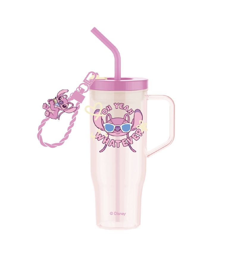 Disney Lilo & Stitch Collection Plastic Tumbler with Straw 1250ml Pink