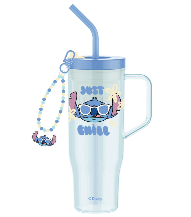 Disney Lilo & Stitch Collection Plastic Tumbler with Straw 1250ml Blue