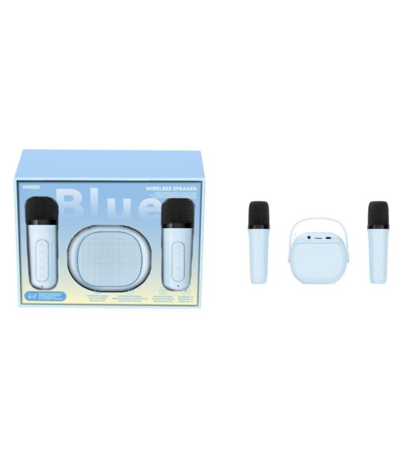 MINISO Macaron Series Blue Wireless Speaker with 2 Microphones Model A16