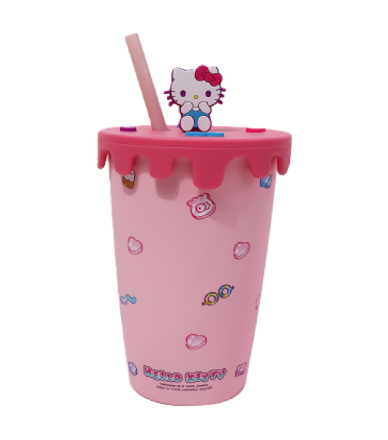 Sanrio Hello Kitty & Friends Sweet Factory Hello Kitty Ceramic Tumbler With Lid & Straw 400ml