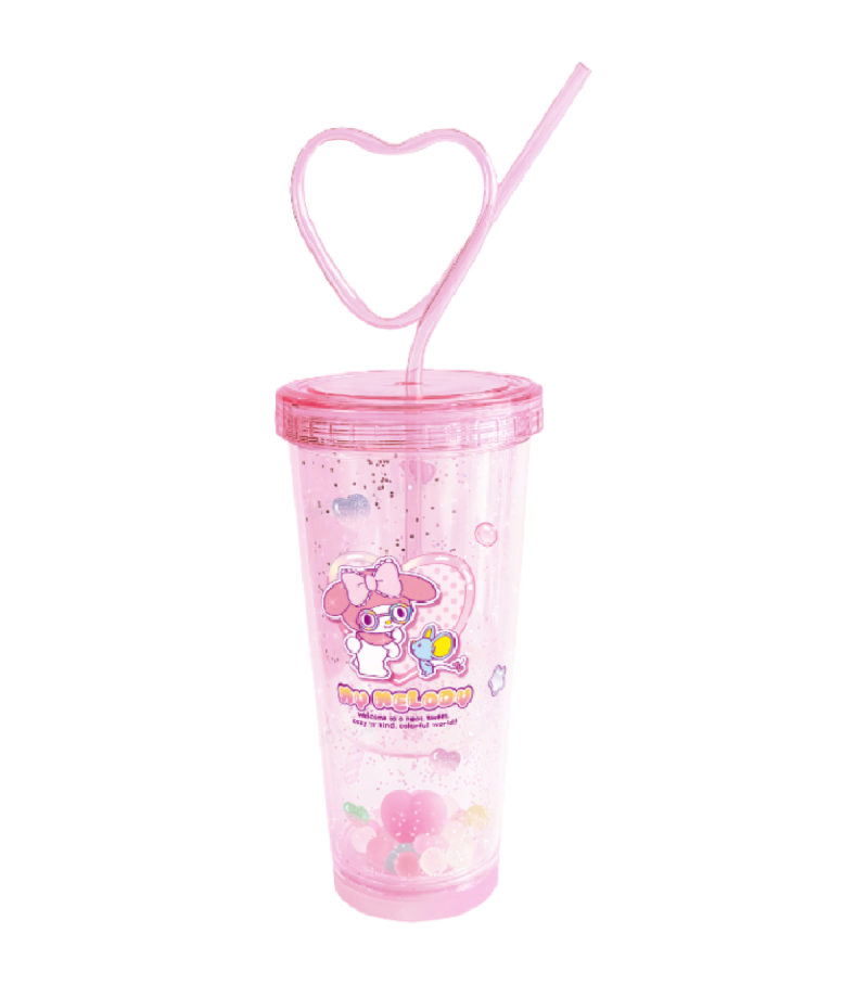 Sanrio My Melody Sweet Factory Heart Double Wall Plastic Tumbler 440ml