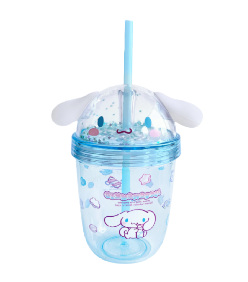 Sanrio Sweet Factory Cinnamoroll Plastic Bottle & Straw 435ml