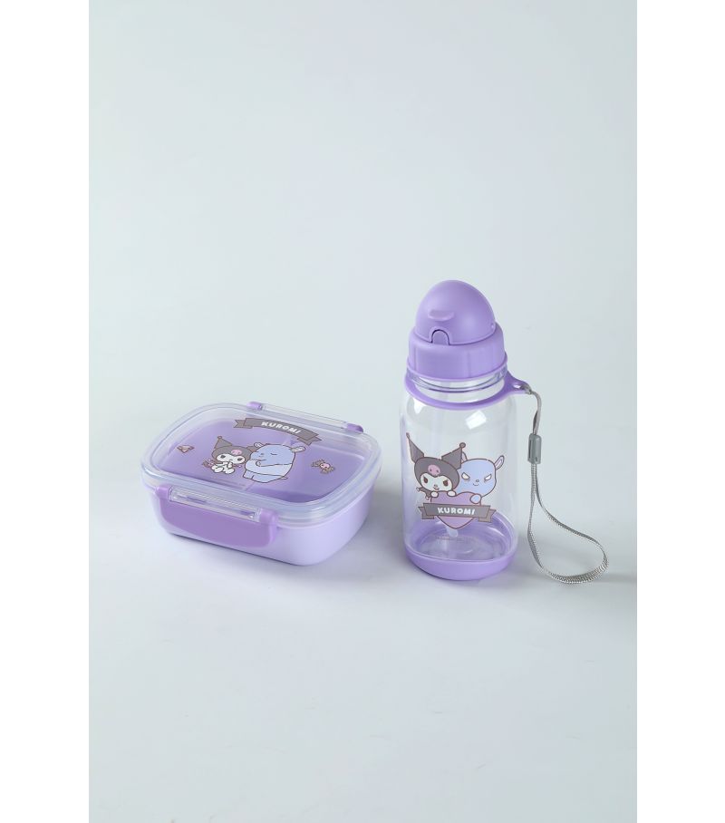 Sanrio Hello Kitty & Friends Kuromi Bento Box & Water Bottle Set