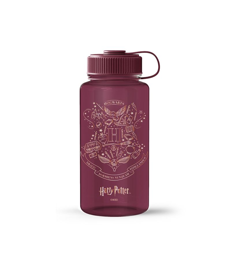 Harry Potter Hogwarts Red Plastic Cool Water Bottle with Handle 800ml