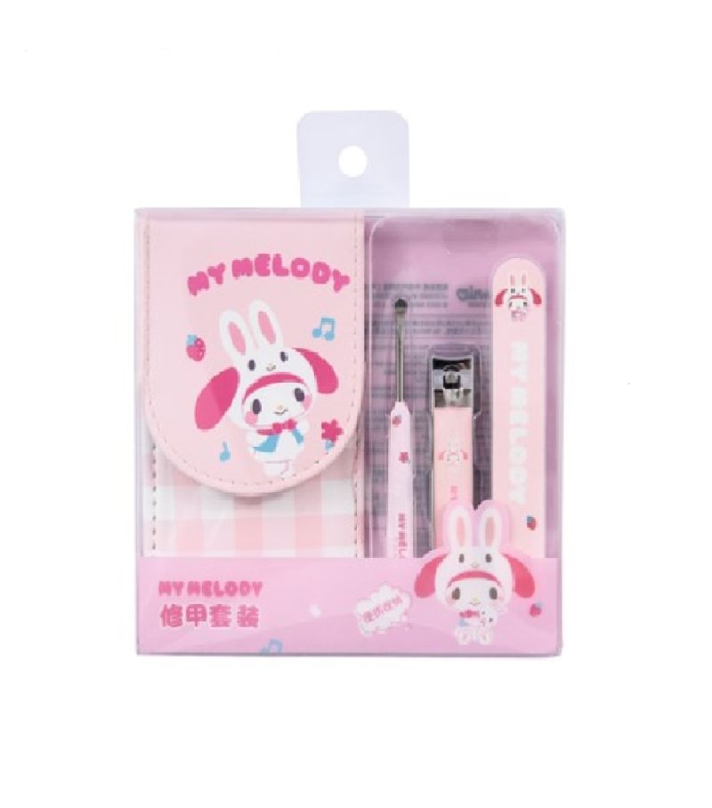 Sanrio My Melody Checked Manicure Kit 3pcs Storage Bag