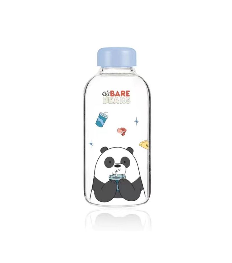 We Bare Bears Panda High Borosilicate 600ml Glass Bottle
