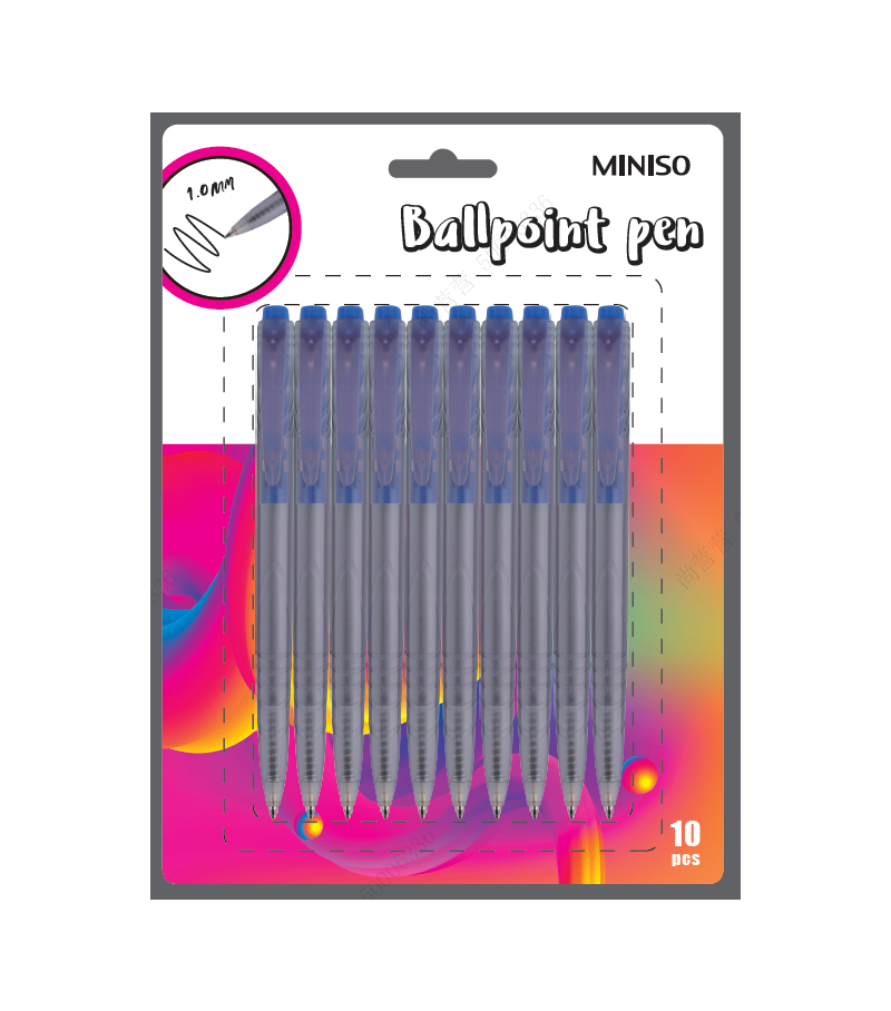 Retractable Ballpoint Pen (10 Pack, Blue)