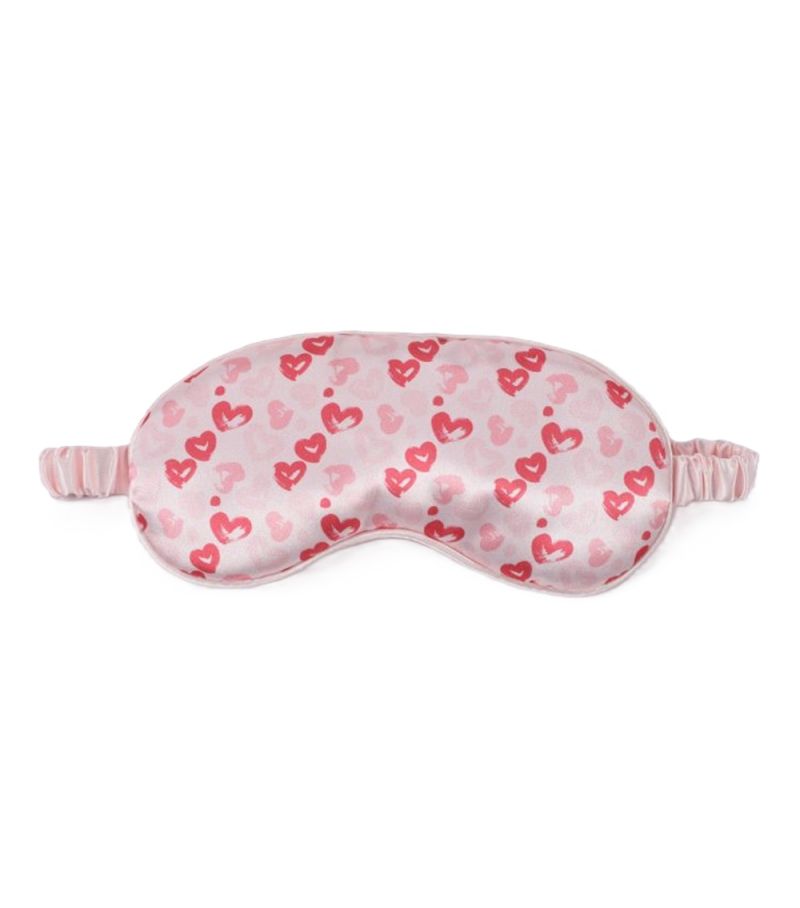 MINISO Pink Romance Series Heart Imitated Silk Eye Mask