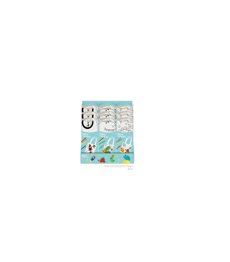 Miniso Dinosaur Series Colouring Canvas Bag (Assortment)