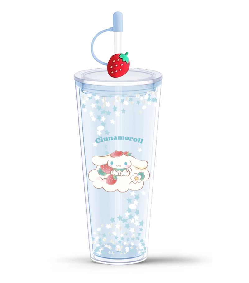 Sanrio Characters Cinnamoroll Strawberry Collection 800ml Double Wall Tumbler & Straw