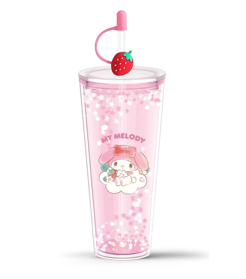 Sanrio Characters My Melody Strawberry Collection 800ml Double Wall Tumbler & Straw