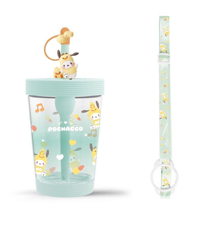Sanrio Characters Pochacco Tumbler with Shoulder Strap 535ml