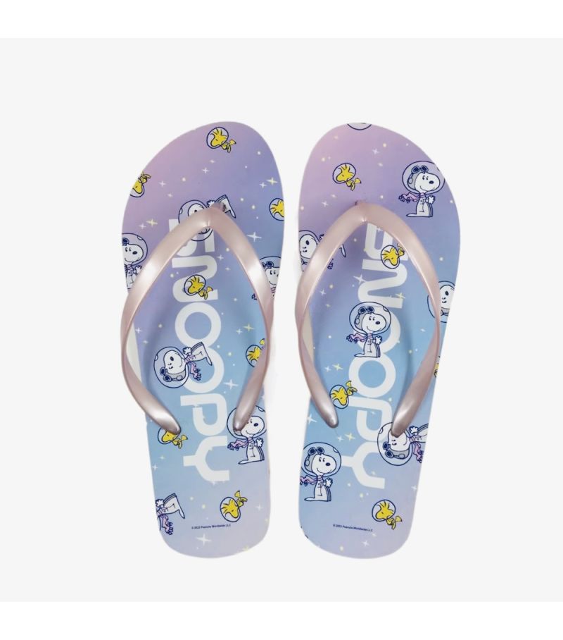 Snoopy The Little Space Explorer Pink Women's Flip-Flops Size 37-38