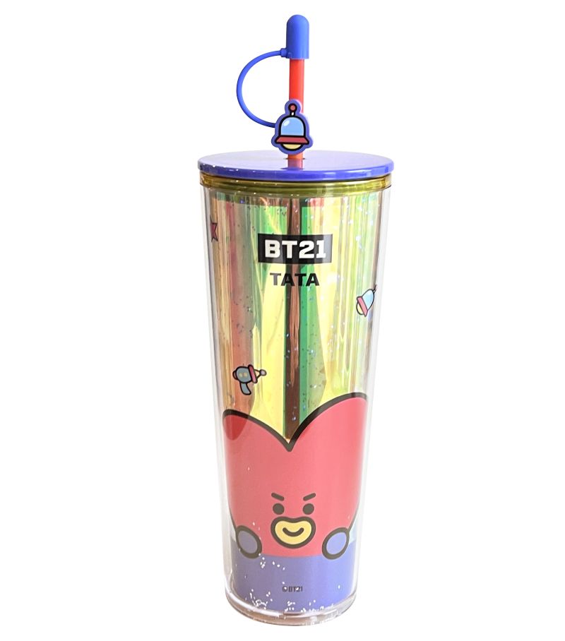 BT21 Collection Tata Double Wall Plastic Tumbler & Straw 800ml