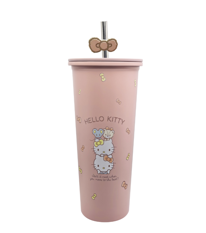 Sanrio Hello Kitty Stainless Steel Tumbler with Straw 800ml
