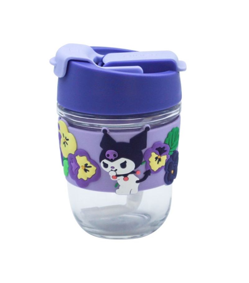 Sanrio Kuromi Glass Bottle With Lid