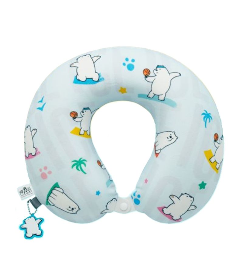 We Bare Bears Ice Bear Seaside Music Festival Neck Pillow 