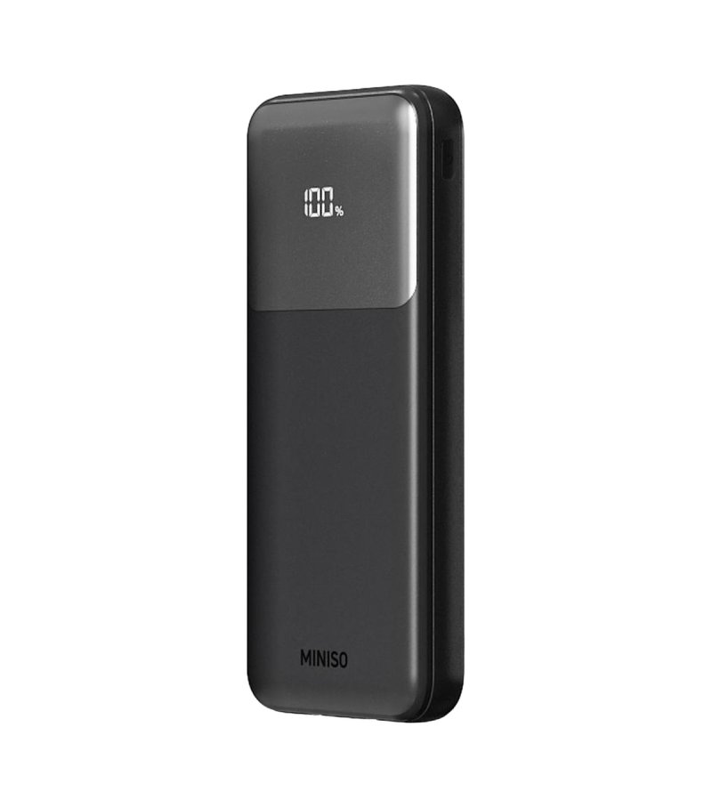 MINISO 9000mAh Black Built in Dual Cable Power Bank Model C103