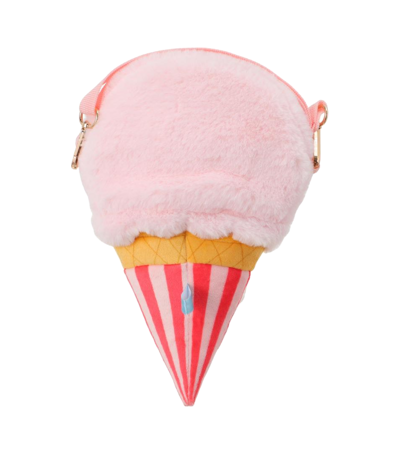 Mofusand Ice Cream Collection Pink Plush Crossbody Bag
